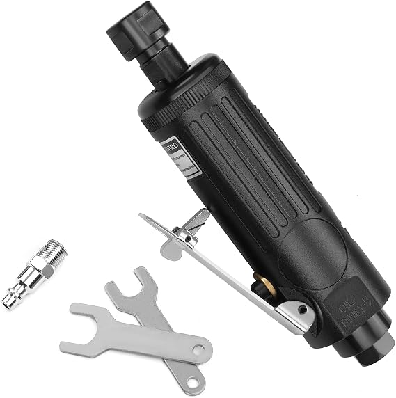 Air Die Grinder, 1/4" Straight Die Grinder, 22,000 RPM, Pneumatic Mini Die Grinder, Air-powered Grinder Tool