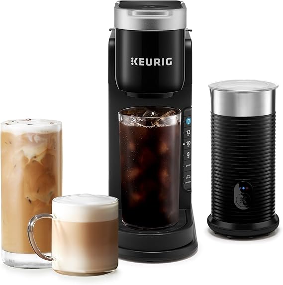Keurig K-Cafe Barista Bar Single Serve Coffee Maker and Frother, with 3 Brew Sizes, Hot and Cold Coffee Capabilities, 2oz Coffee Shot Button, Black