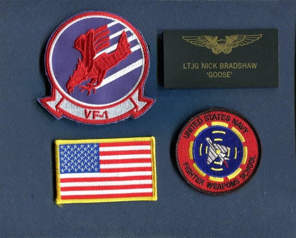 Embroidered Patch - Patches for Women Man - Nick Goose Bradshaw FWS Movie Costume Leather Name tag Patch Set