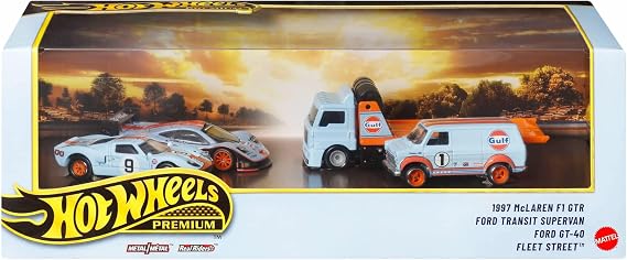 Hot Wheels Collector Set 2 Le Mans Race Gulf Premium Collector sergilenmeye uygun setler, JHW43