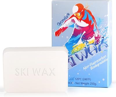 250G Snowboard Wax8.8OZ, Premium Blend Ski Wax, Biodegradable High Speed Snowboard Wax Suitable for Nearly All Types of Skis