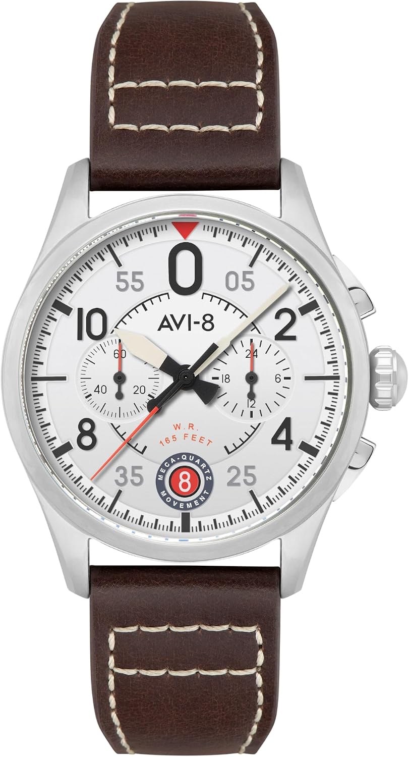 AVI-8 Spitfire Lock Chronograph Watch | Aircraft White, Aircraft White