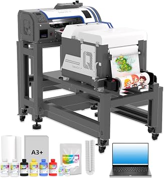 Lancelot Auto-Maintenance A3 M1630 Pro DTF Printer Bundle:All-in-One Automatic T-Shirt Printing System with Powder Shaker & Heater Dryer,T Shirt Making Machine,Ideal for Small Business & Startups