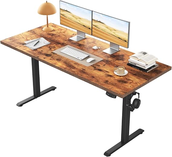 Klicelor Electric Standing Desk, 2 Memory Buttons for stand & sit, 100x60
