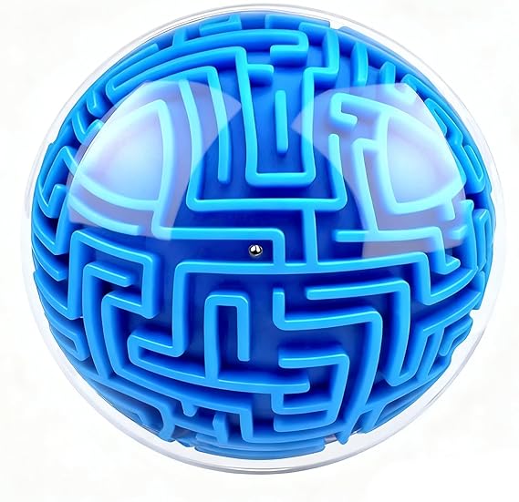 Hymaz 3D Puzzle Maze Ball, Memory Sequential Gravity Cube Balls Educational Toys for Kids Teens & Adults, Hard Challenges Game Lover Tiny Balls Brain Teasers Game Gifts