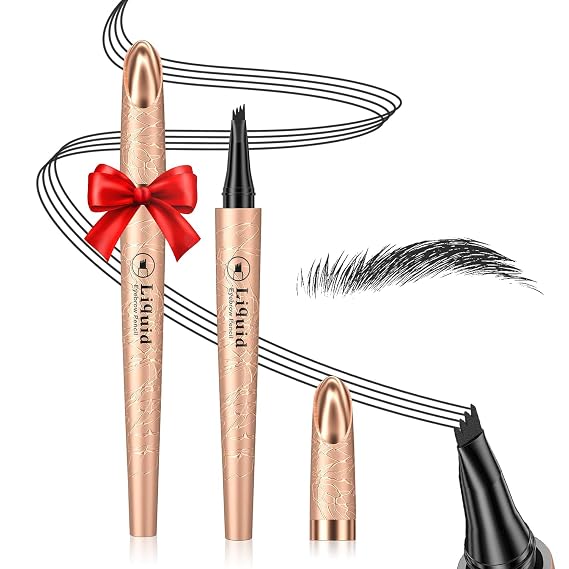 Eyebrow Pen Eye Brow Pen Micro 4 Point Long-Lasting Black