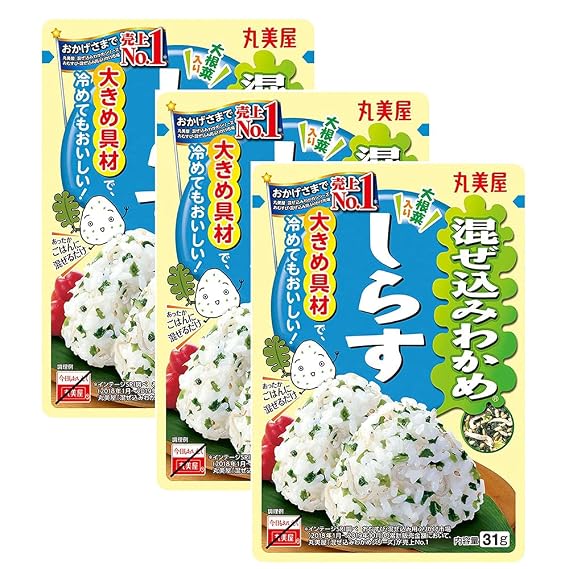 Wakame Seaweed For Mixing Shirasu 1.1oz 3pcs Japanese Soft Sprinkled Over Rice Ninjapo