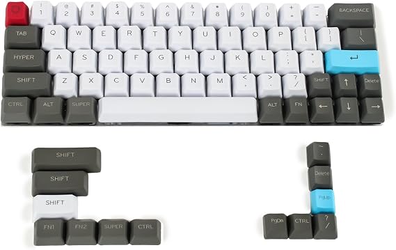 YMDK 61 64 68 ANSI Custom 60% Keycaps OEM Profile Thick PBT Keycap Set for Cherry MX Mechanical Keyboard GH60 XD64 GK64 Tada68