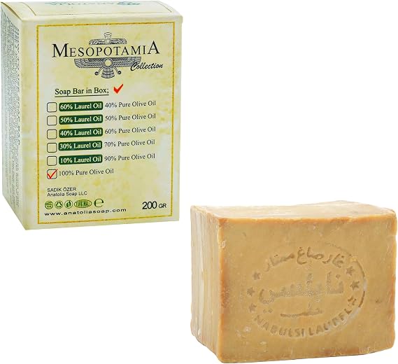 Anatolia Soap 1978 Arap Sabunu, %100 Zeytin Yağlı kastilya Organik Doğal Nemlendirici Saç ve Vücut için, Bitkisel Geleneksel Antik Sabun 1 Count (Pack of 1) ort 180 gr