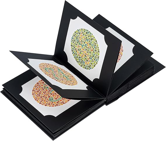 Ishihara Color Vision Test Book with 38 Panels, Vision Test Chart Optometry Color Vision Deficiency Test Book Panels for Testing All Forms of Color for AAIRA