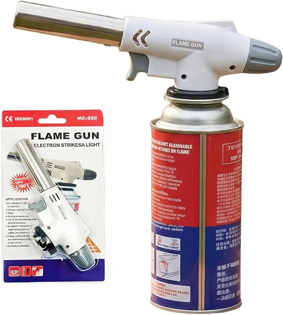 Butane Torch, Culinary Blow Lighter, Adjustable Flame, (no gas)
