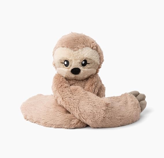 HUGIMALS Hugarounds Sawyer the Sloth 2.5 lb Microwaveable & Freezable Weighted Plush Neck & Shoulder Wrap | Soothing, Comforting Hugs for Self-Care & Relaxation | Unscented for Ages 2+