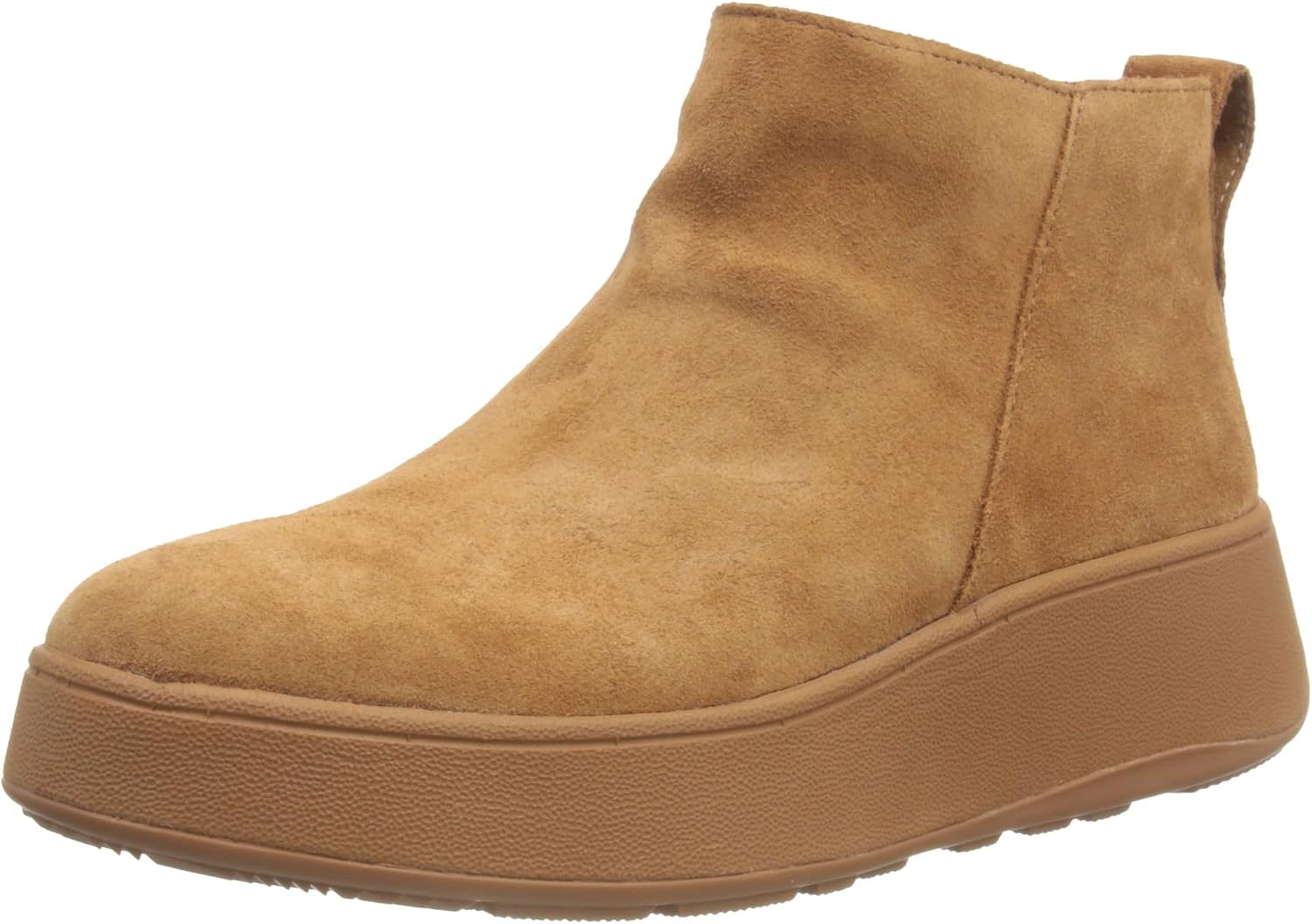 FitFlop レディース F-mode スエード フラットフォーム ジップ アンクルブーツ