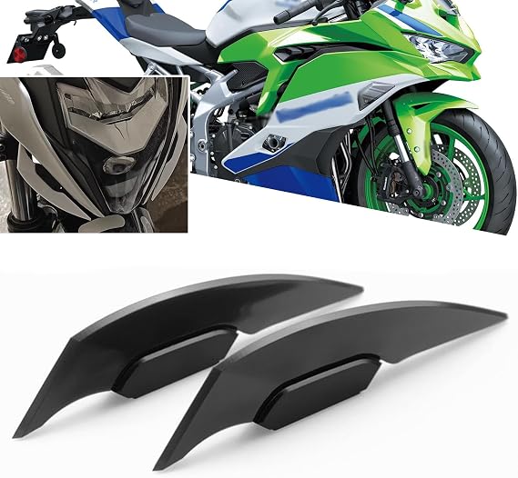 For ZX4R ZX4RR ZX25R ZX6R Ninja250 Ninja400 Ninja500 Ninja560 Motorcycle body decorative parts side wing stickersMotorcycle Accessories (Black)