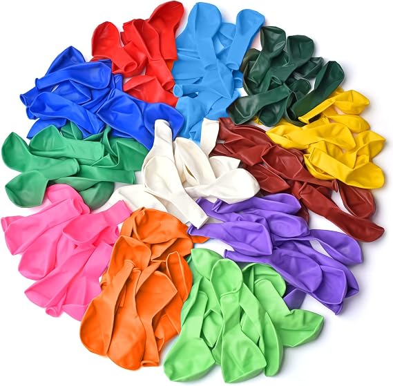Thickened balloons, 120 PCS Balloons Assorted Colors, Latex Balloons for Kid's Birthday Party, Exquisite Rainbow Balloon, 12 Inches 12 Kinds of Rianbow Colorful Party Balloons Decorations.
