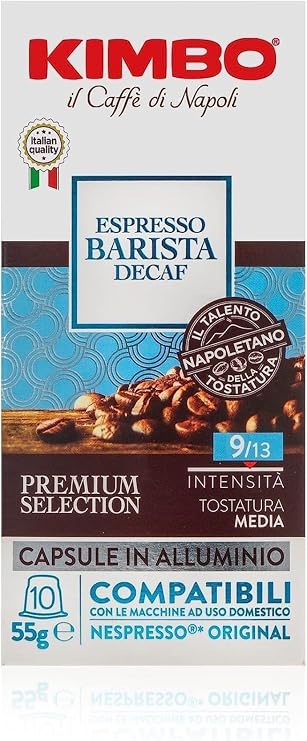 Kimbo Decaf Nespresso Uyumlu Kapsül Kahve (Alüminyum) (10’lu Kutuda)