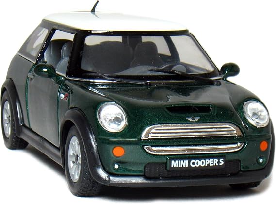 KiNSMART - Mini Cooper S 5" 1:28 Scale Die Cast Metal Model Toy Car (Green)