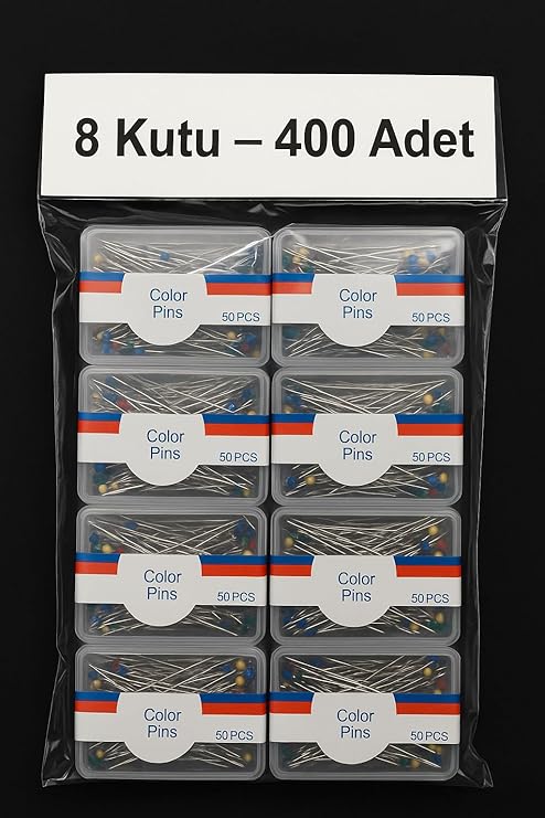 Nistabolje 8 Boxes (400 Pieces) Scarf needle Headscarf needle turban shawl needle pin pin pin