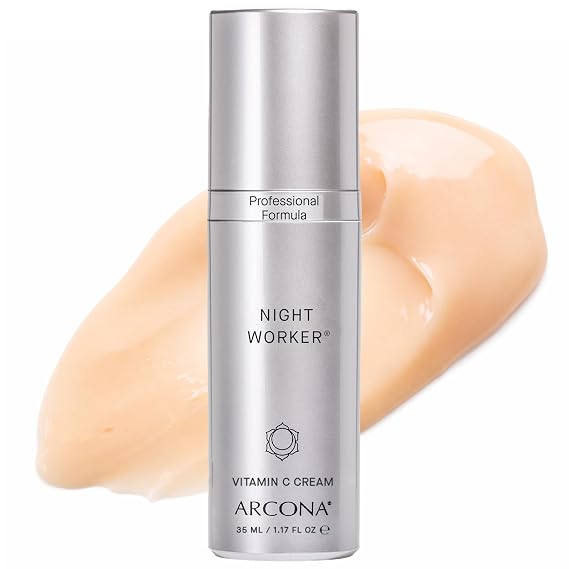 ARCONA Night Worker Vitamin C + Lactic Acid Repair Cream 1.17 oz Skin Brightening Night Moisturizer, Targets Dullness, Fine Lines & Dryness | Clean Beauty | For All Skin Types