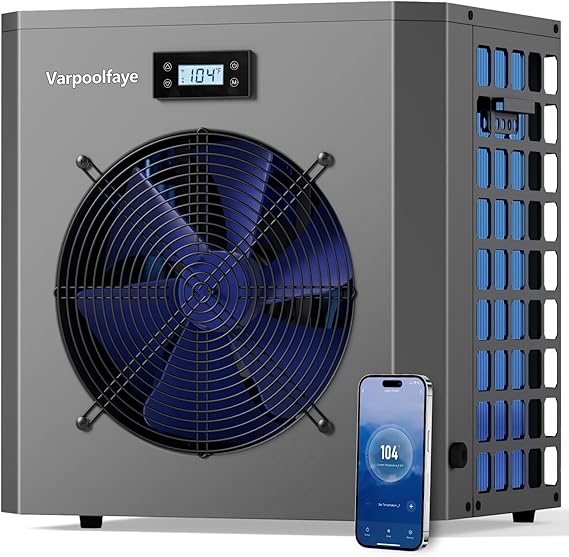 3,500 Gallon Electric Pool Heater for Above Ground Pool 110V | 13,000 Btu Pool Heat Pump With High Efficiency COP 4.3, 50dB, Offering a Peaceful, Energy Save 43% Swimming Solution