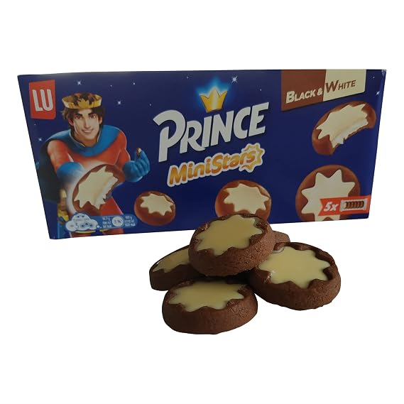 LU Prince Biscuits | LU Cookies | Crispy Cookies with Milk Filling covered with White Chocolate | LU Prince Choco Prince | 6.59 Ounce Total Weight