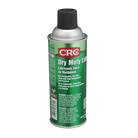 CRC Dry Moly Lube Spray - High-Temp. Molybdenum Disulfide Lubricant - 11 oz