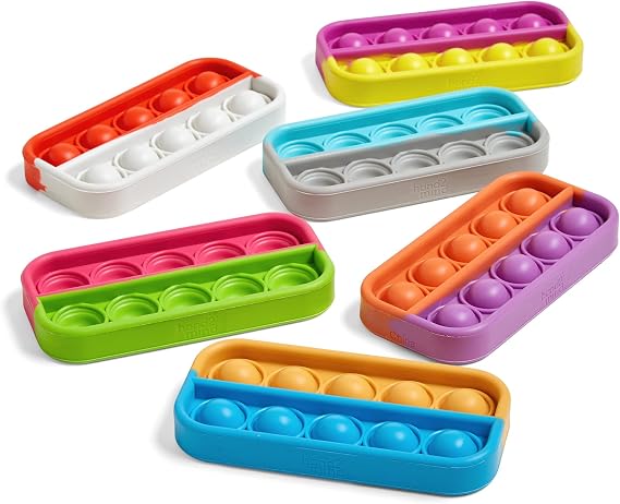 hand2mind Ten Frame Sensory Bubble Poppers, Set of 6, Ages 3+