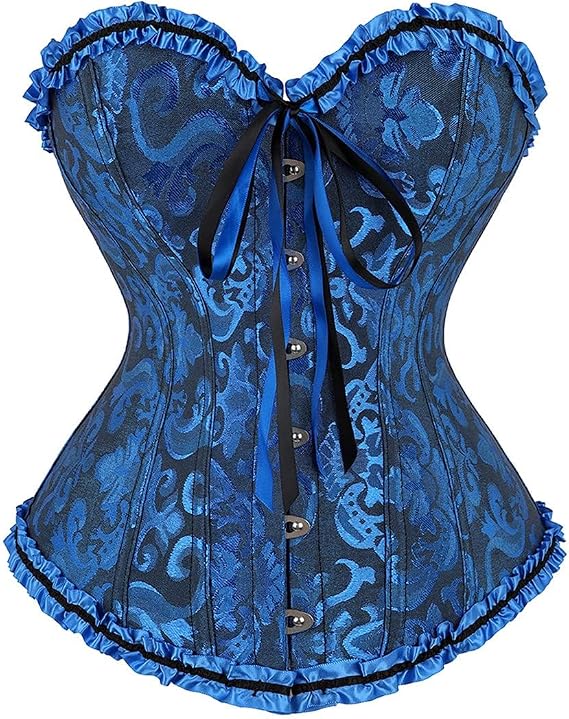 Bustier Corset Top for Women | Overbust Lace Up Waist Cincher Shapewear Lingerie