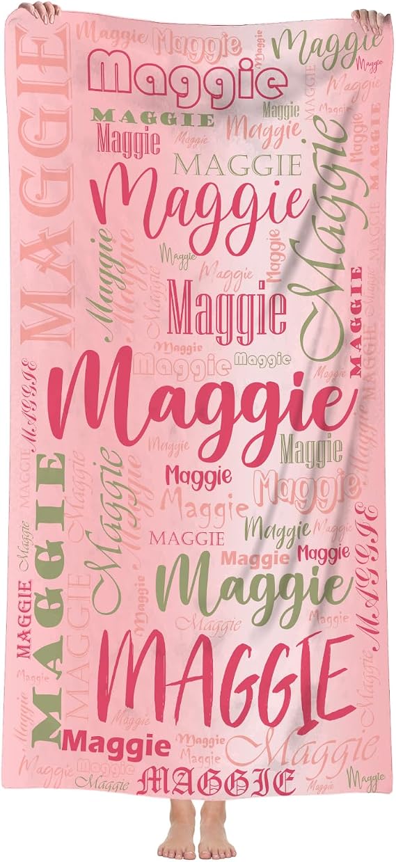 Hoomall Personalized Beach Towels for Kids & Adult Custom Name Pool Towels Mix Pink Bath Towel Microfiber Quick-Dry Beach Towels for Kids Gift for School Company Party | Mix Pink Beach Towel, Microfiber Quick-Dry Kids Bath Towels, Personalized Beach Towels for Boys Girls