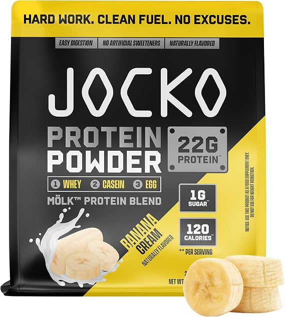 Jocko Fuel Whey Protein Powder, Banana Cream | 28 Servings