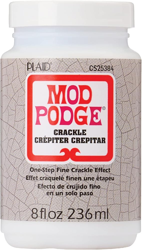 Mod Podge One-Step Crackle Medium, 8 fl oz Premium Acrylic Craft Sealer, Perfect for Easy to Apply DIY Arts and Crafts, CS25384