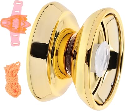 Yardwe Alloy Yo-Yo for Beginners with String Unresponsive Yoyo Ball for Educational Use for Boys and Girls and Adults Includes Extra Strings and Carrying Case