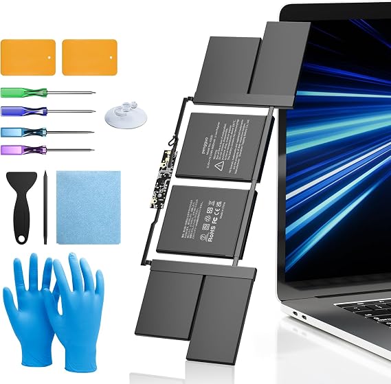 A1820 Battery Replacement for MacBook Pro 15 Inch A1707 2016 2017 Models | 6680mAh Macbook Pro A1707 Battery with Grade A Imported Cells, Low Heat Loss (EMC 3072 3162)