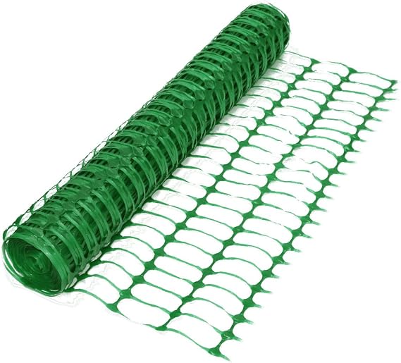 Green Plastic Barrier Mesh Temporary Fence Safety Fencing Standard - 50m Roll