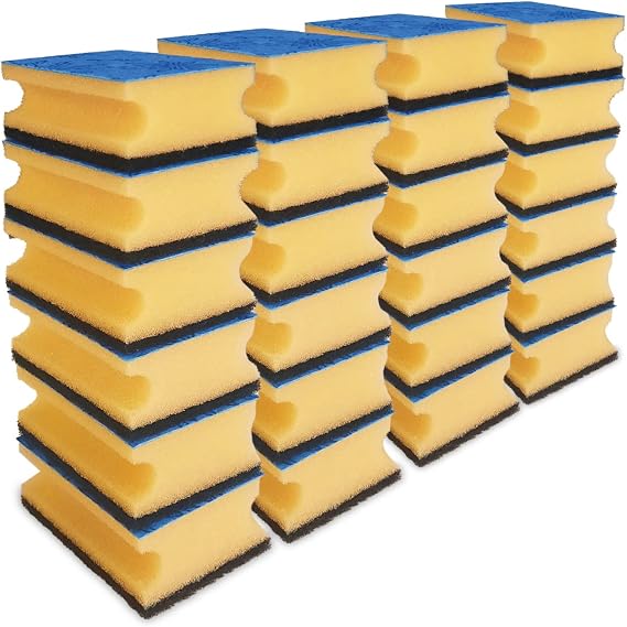 Vileda Glitzi Plus Sponge, Polyurethane, Yellow, Black, Normal