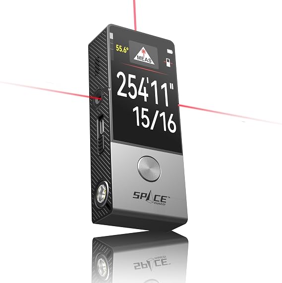 Laser Measuring Tool with Visual Aligning Indicator, MiLESEEY 330Ft Professional Measurement Tool with IPS Touchscreen,P2P, Live Angle Display, APP Sync Laser Tape Measure