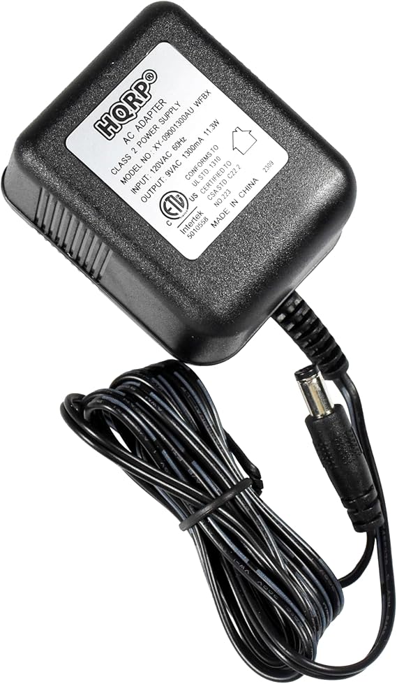 HQRP AC Adapter Compatible with Digitech PS0913B RP200A RP250 RP255 RP350 RP300A RP355 RPx400 RP1000 RP100 RP100A RP150 RP155 VL4 BP200 BP355 Power Supply Cord Transformer
