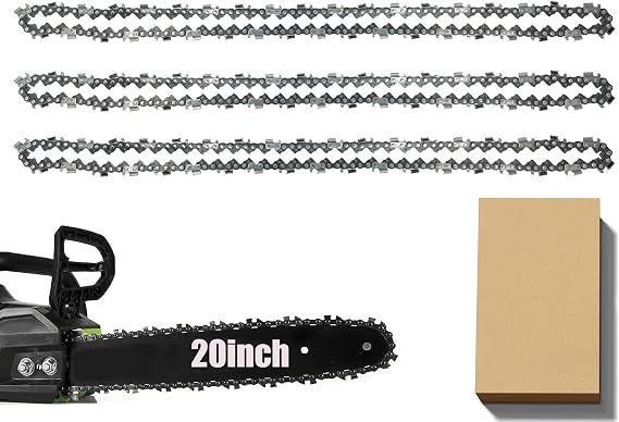 3 Pack Chainsaw Chain for 20" Bar, 76 Link .325" LP .058" Gauge for Hyundai