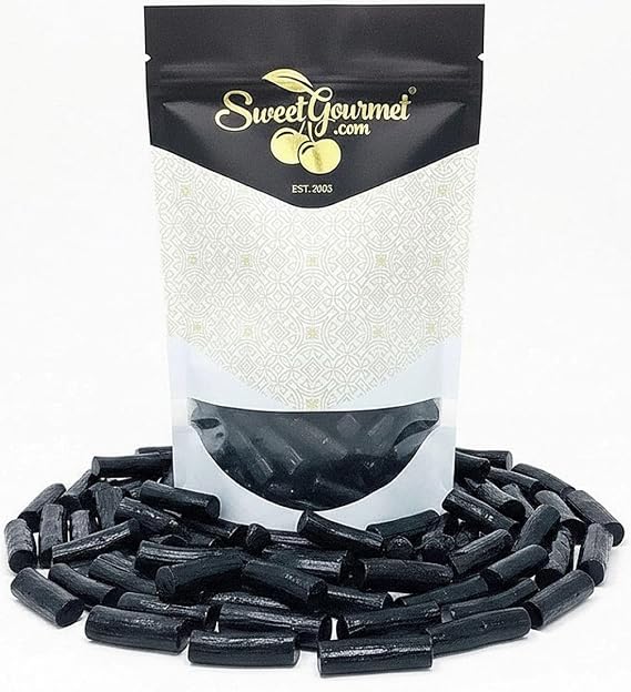 SweetGourmet Finnska Soft Black Licorice Candy, Premium Finnish Style Soft Licorice, 1 Pound