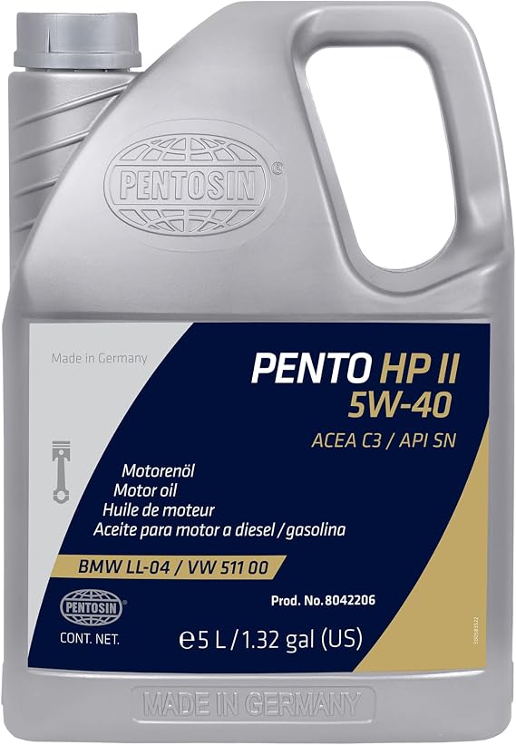 Pentosin 8042206 Pento High Performance II 5W-40 Synthetic Motor Oil - 5 Liter by Pentosin