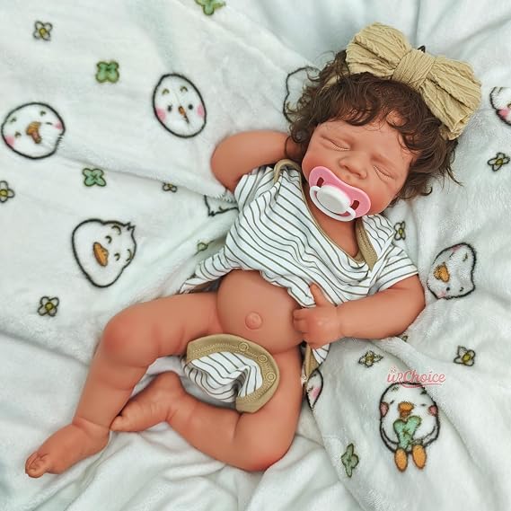 19 inch Girl/Boy Open Mouth Full Silicone Reborn Baby Doll
