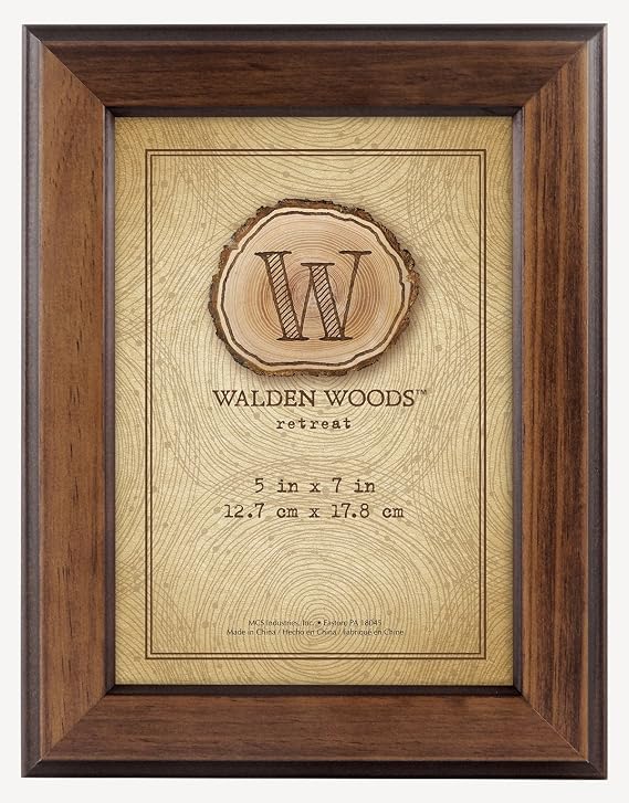 MCS Walden Woods 5x7 Inch Essentials Frame, Walnut (45874)