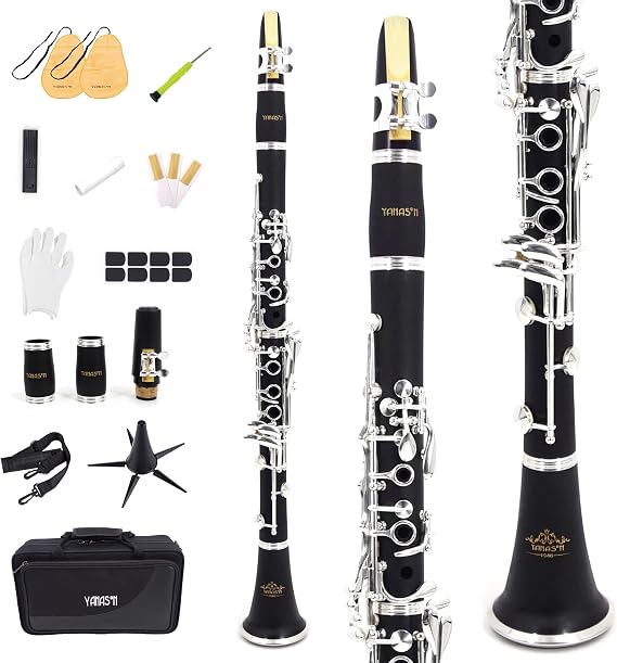 Bakelite B-flat clarinet (Silver, Bakelite)