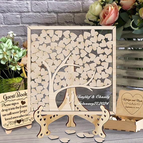 Personalized Tree Wedding Guest Book Alternative Custom Tree of Life Wedding Guest Book Tree & Heart Guest Book Alternative Wedding Guest Book Decor Wedding Gift