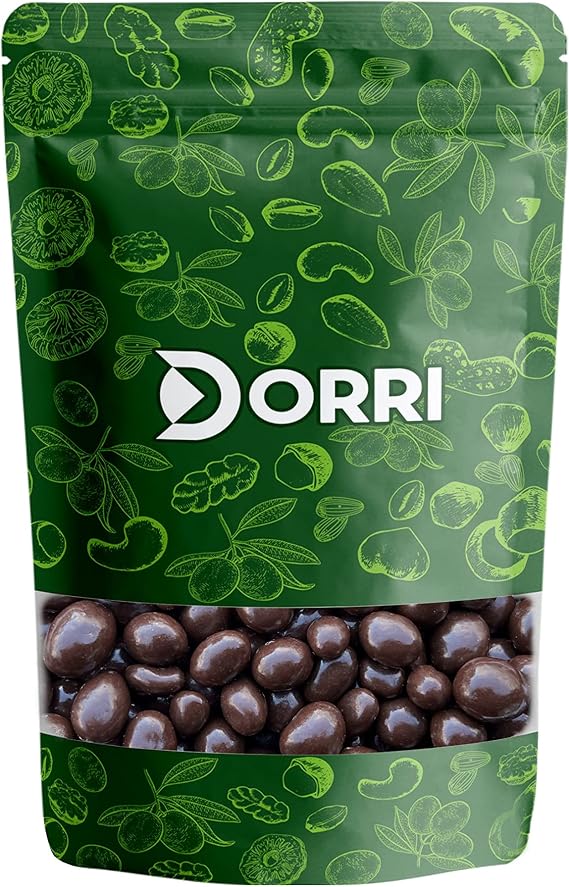 Dorri - Dark Chocolate Peanuts 500g | Premium Quality Whole Nuts, Whole Peanuts, Indulgent Crunchy Snack, Gourmet Chocolate Coating, Party Snack, Chocolate Gifts (Available from 100g to 3kg)