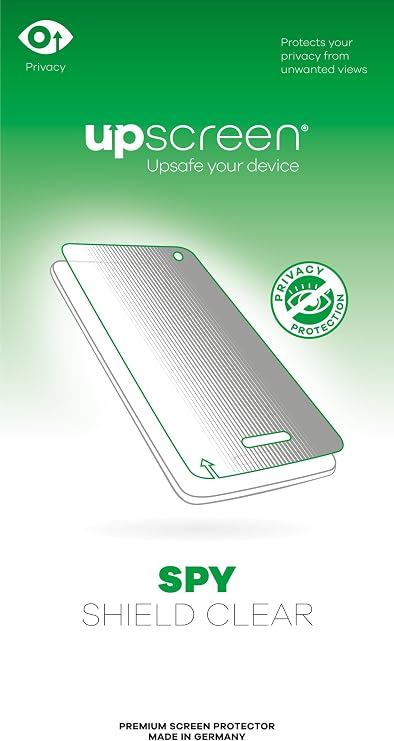 upscreen Spy Shield Clear Privacy Screen Protector for Bittium Tough Mobile, self-Adhesive, Privacy Protection, Multitouch Optimized