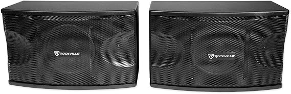 Rockville KPS80 8" 3-Way Karaoke/Pro Speakers with Wall Brackets, Pair