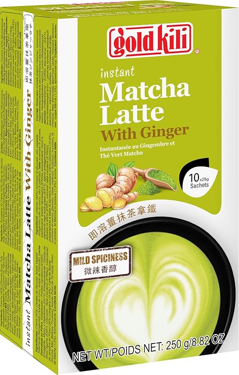 Gold Kili Instant Matcha Ginger Latte, 8.8 Ounce