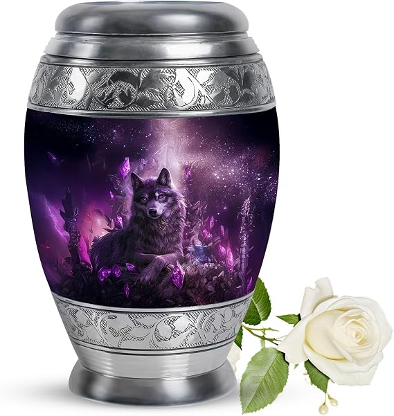 Wolf Mini Cremation Urn for Women - 3 Inch,1 Pc - Small Urns for Human Ashes Keepsake Dad