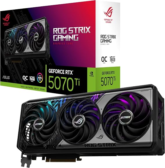 ASUS ROG Strix GeForce RTX 5070 Ti 16GB GDDR7 OC Edition Video Card ROG-STRIX-RTX5070TI-O16G-GAMING
